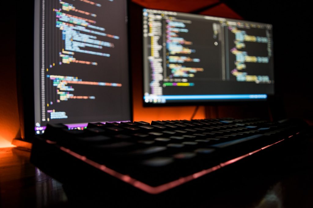 Node.js - Code on computer screen