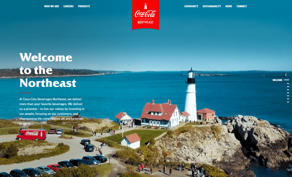HubSpot CMS website examples: Coca-Cola Northeast